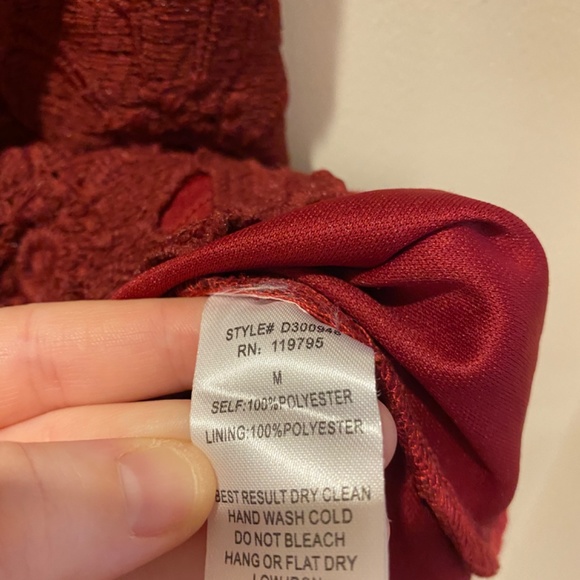 Red Dress Boutique Cranberry Crochet Dress - Picture 4 of 4